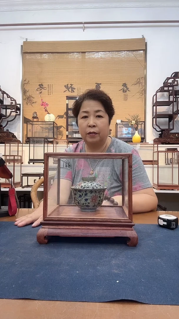 红酸枝木类木头款玻璃罩166