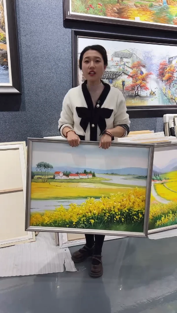 【闪购商品】油画55号 60*80 油菜花-手绘油画
