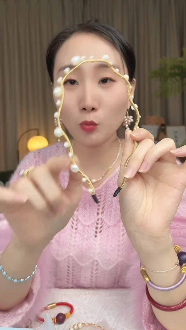 未镶嵌发箍淡水珍珠珍珠发箍