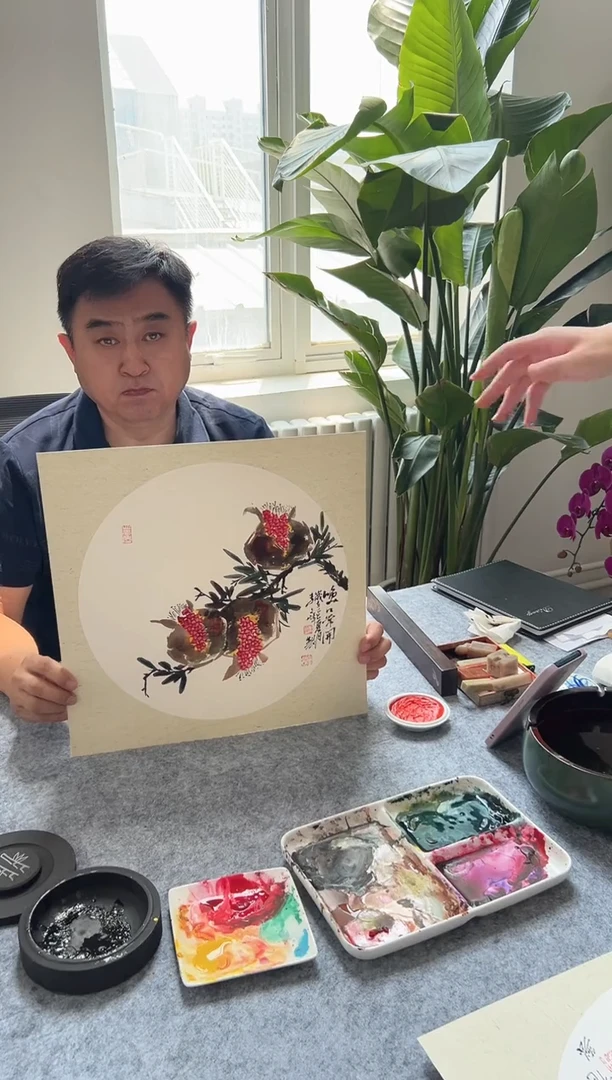 国画李文峰1平尺国画花鸟作品