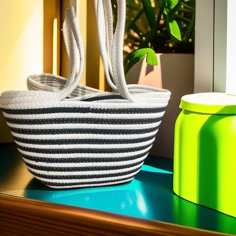 1黑斑马女2024新款ins气质淑女沙滩包编制包包