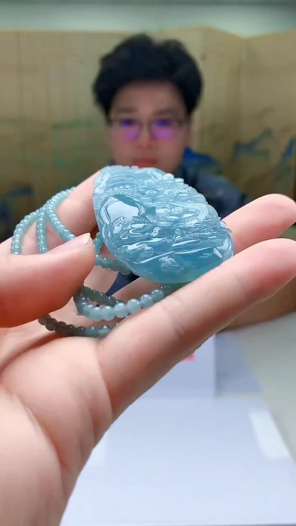 【闪购商品】定制翡翠未镶嵌4688bb-毛货挂件114赠珠链