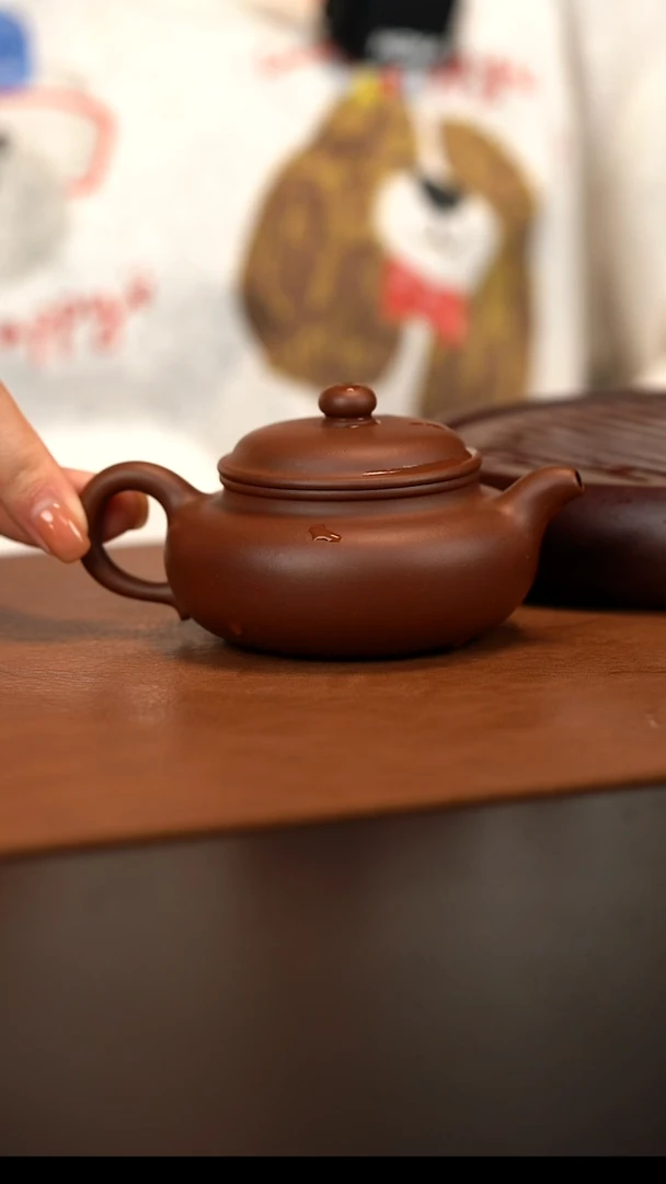 原矿紫砂茶壶  底槽清