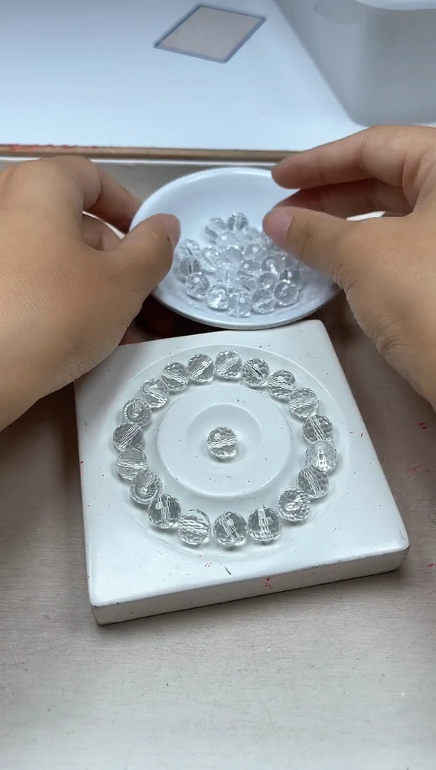 水晶珠宝半成品未镶嵌D74白水晶切面10mm10颗15元