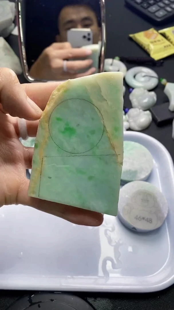 裸石翡翠天然缅甸A货【海】01