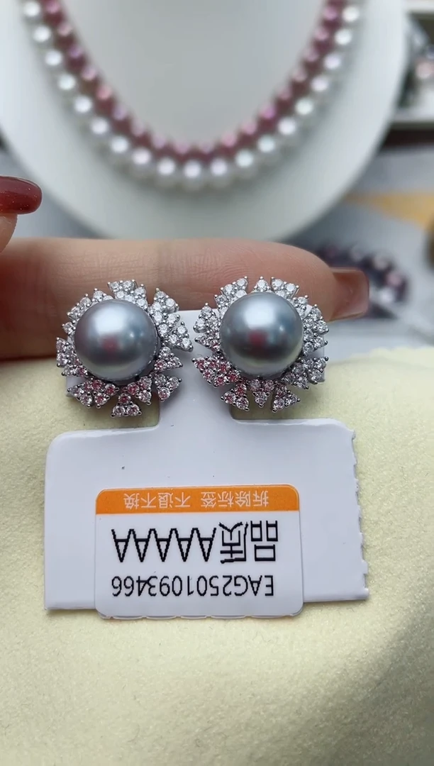 【闪购商品】海水珍珠耳饰银S925镶嵌W48