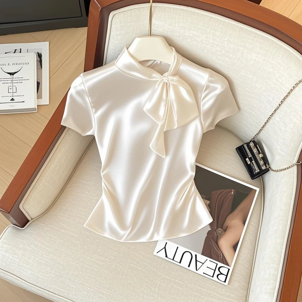2025夏季新款女装时尚潮牌超好看轻奢小众高级感气质短袖上衣T恤