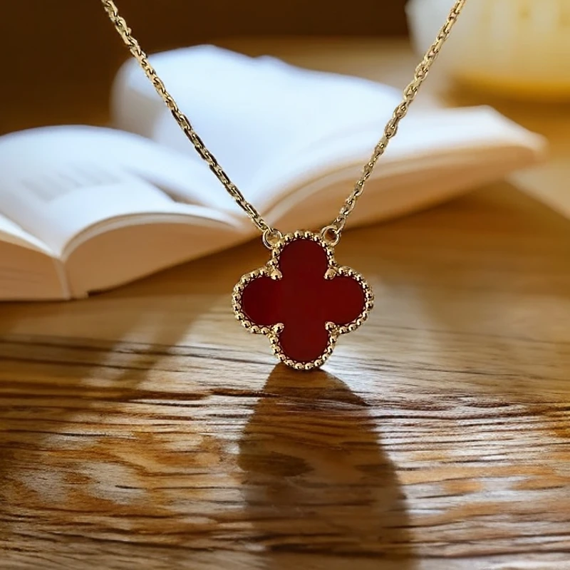 <925银>时尚手工百搭情侣 红五花脖连时尚百搭轻奢围巾中古女士