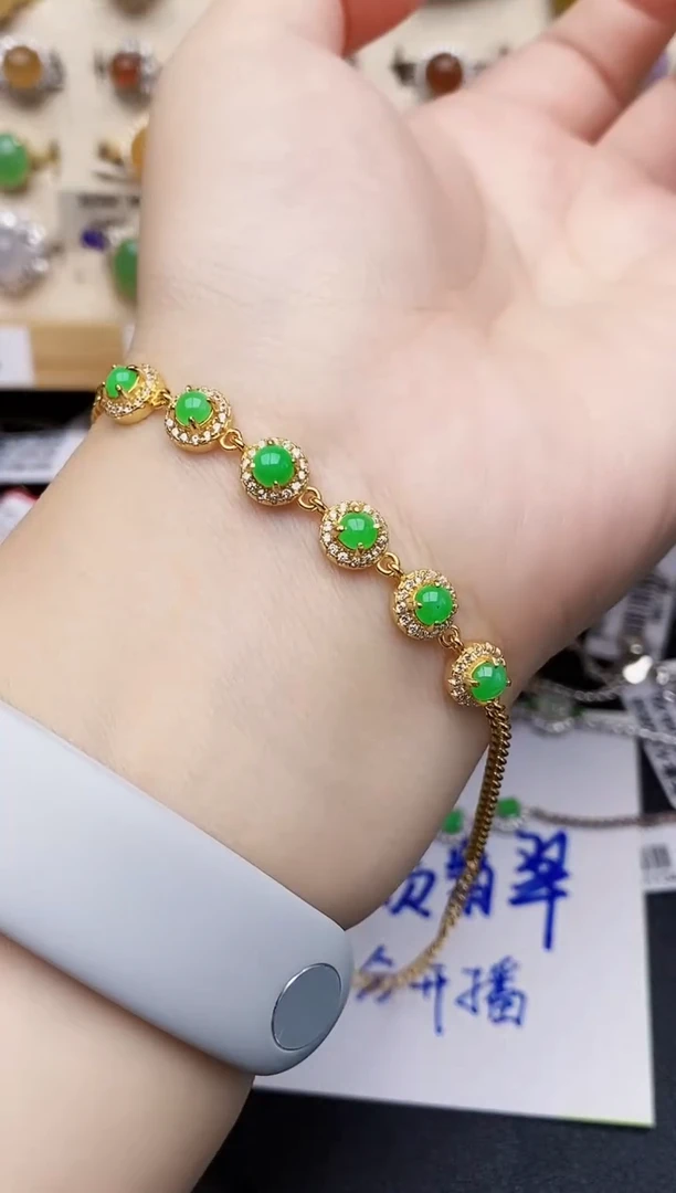 银S925镶嵌戒指翡翠0013