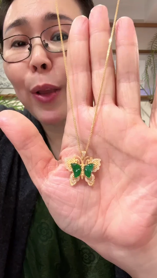 【闪购商品】翡翠颈饰银S925镶嵌国风