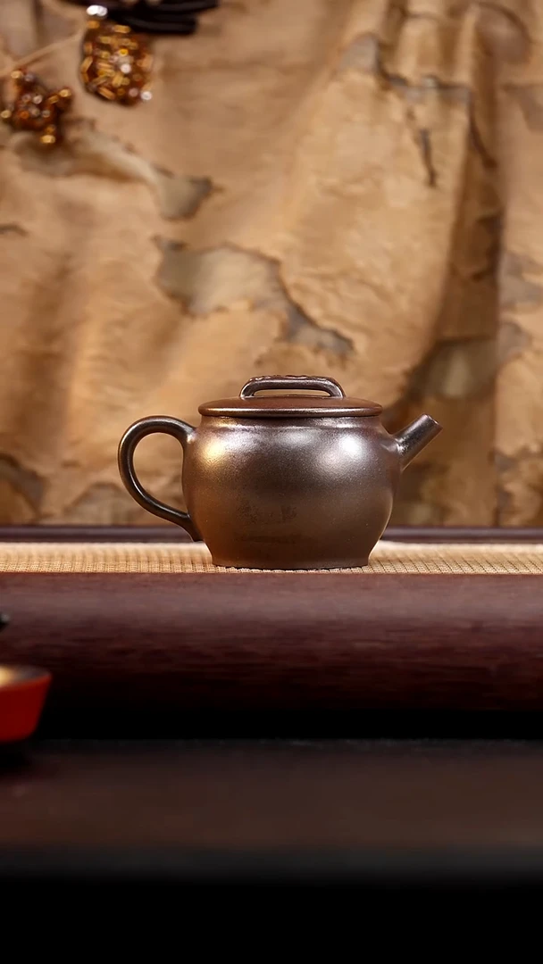 茶壶紫砂柴烧如意汉瓦