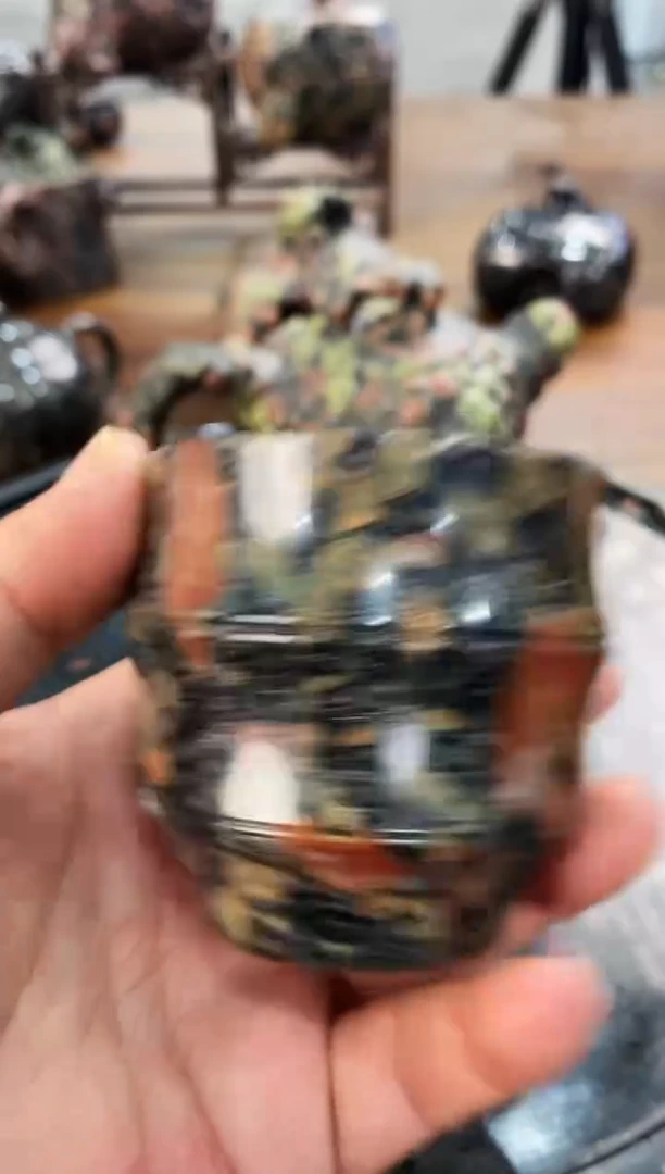 【闪购商品】奢上奢梅花玉茶具