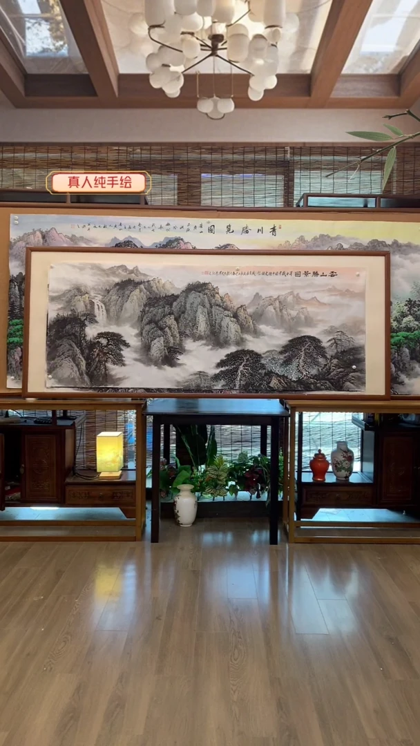 国画国画纯手绘纯实木205*85cm