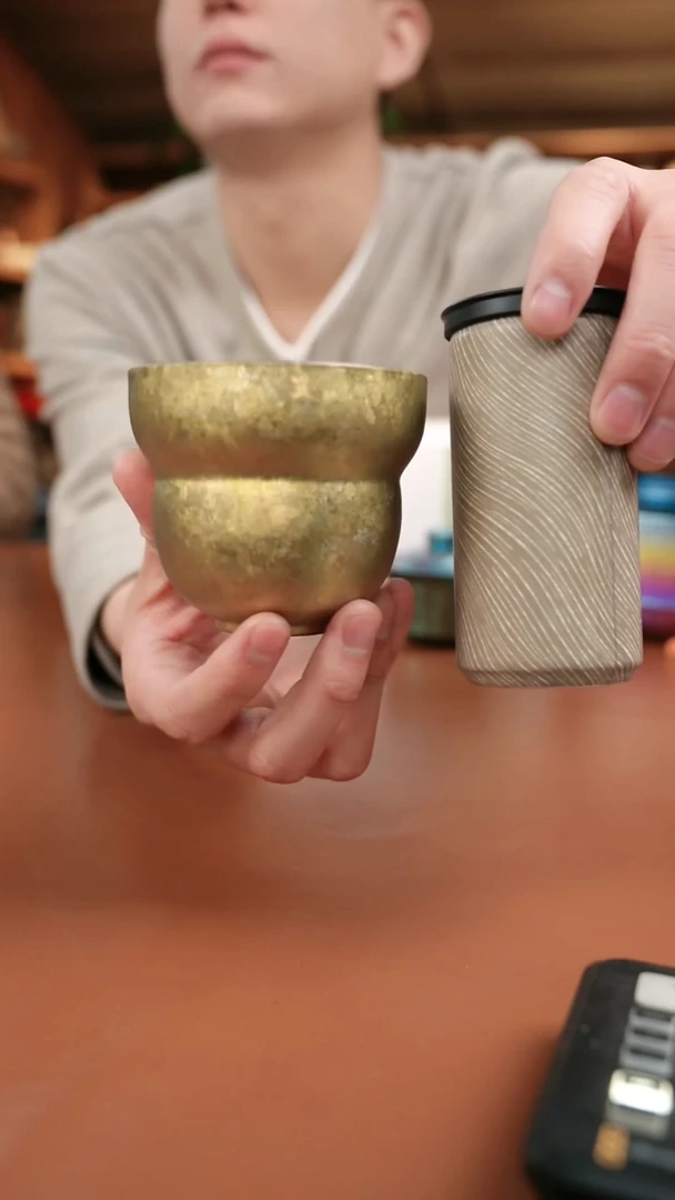 纯钛葫芦杯 咕咕一罐 金色