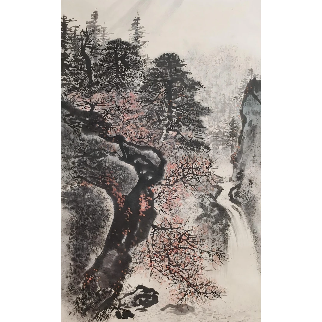 【辽拍】V250709-2-817《山水》（4.7平尺）纸本镜片 yy1207t