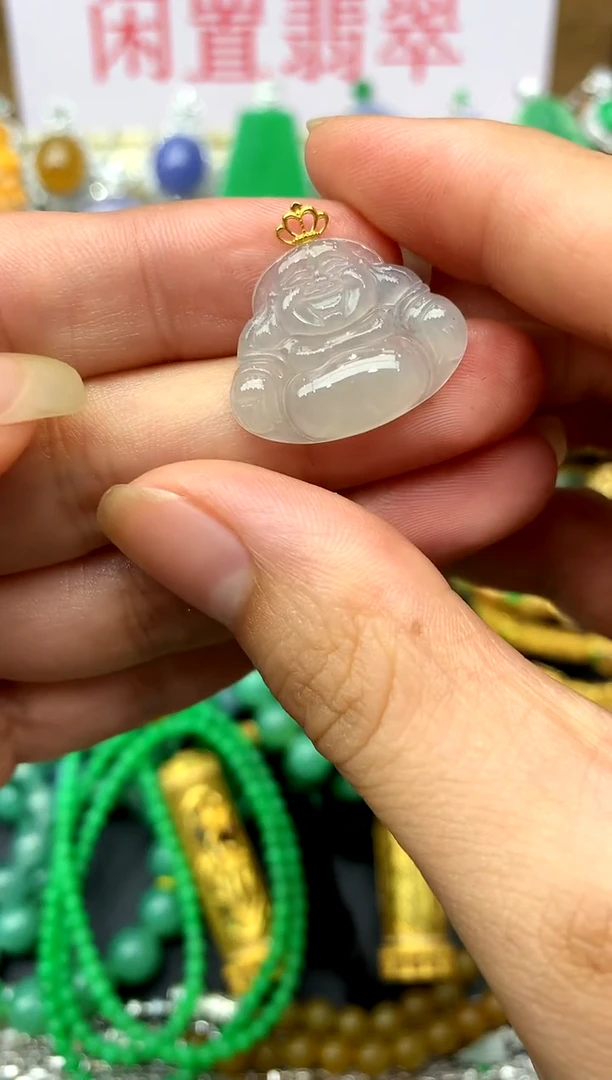 翡翠18K金镶嵌颈饰14-中国好珍宝