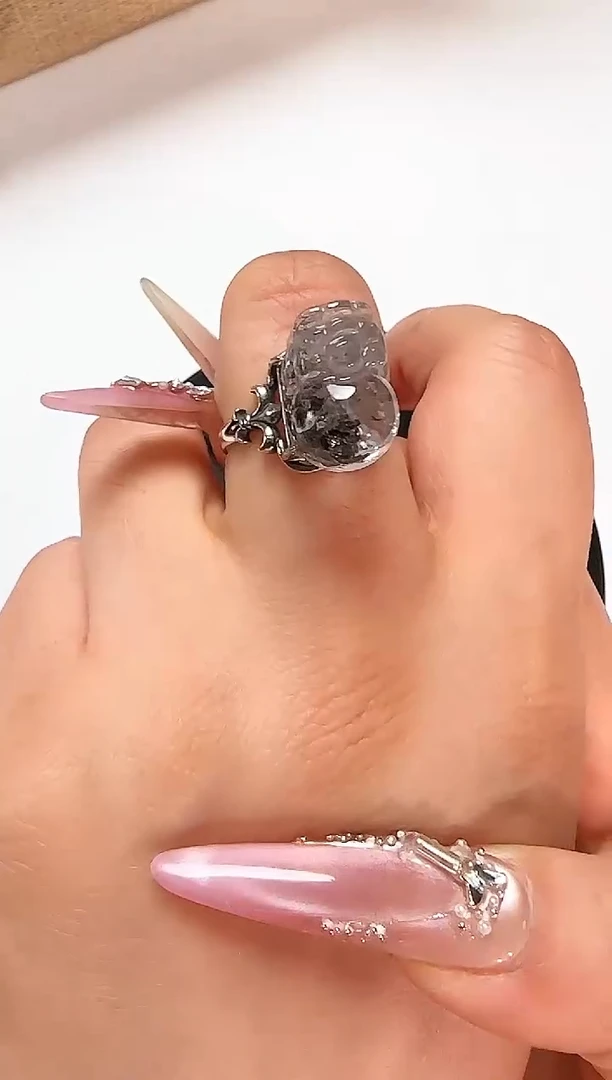 水晶珠宝半成品银S925镶嵌E166 闪灵钻 戒指