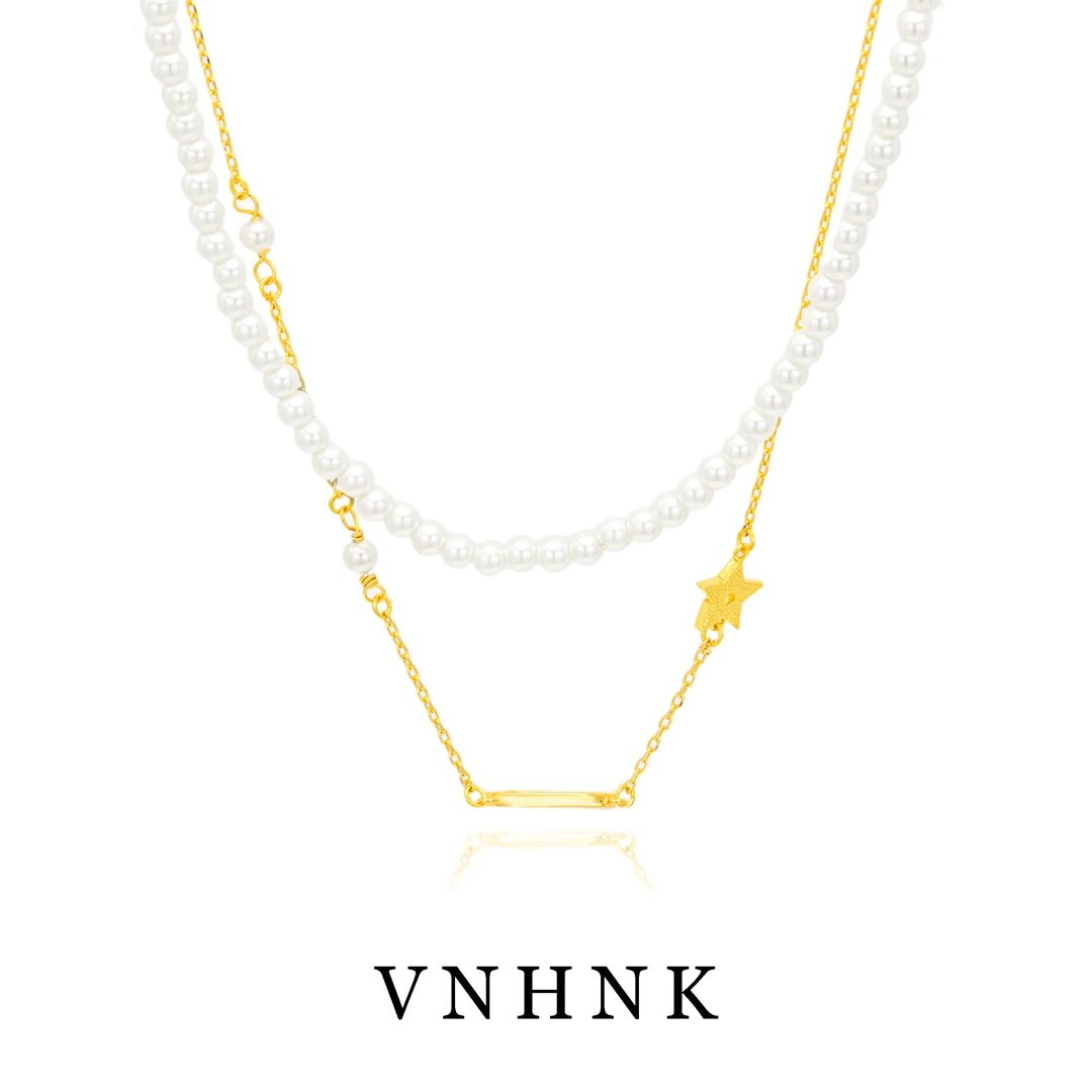 铜合金仿珍珠项链 美可儿   H507  白色（44cm5mm）百搭项链