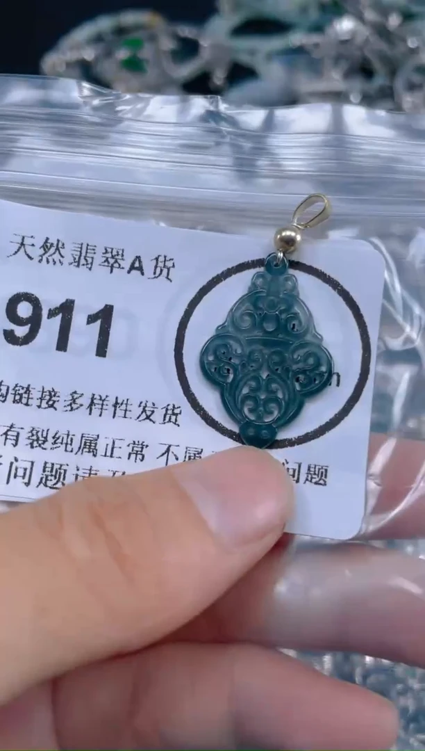 翡翠未镶嵌颈饰911