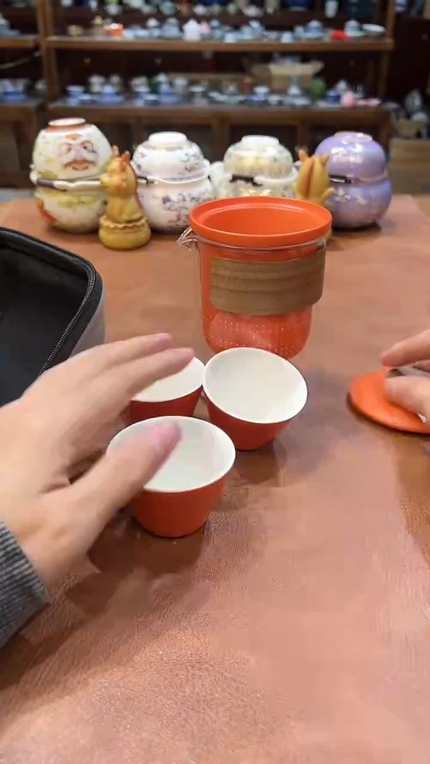 真的很便宜会开片的旅行茶具