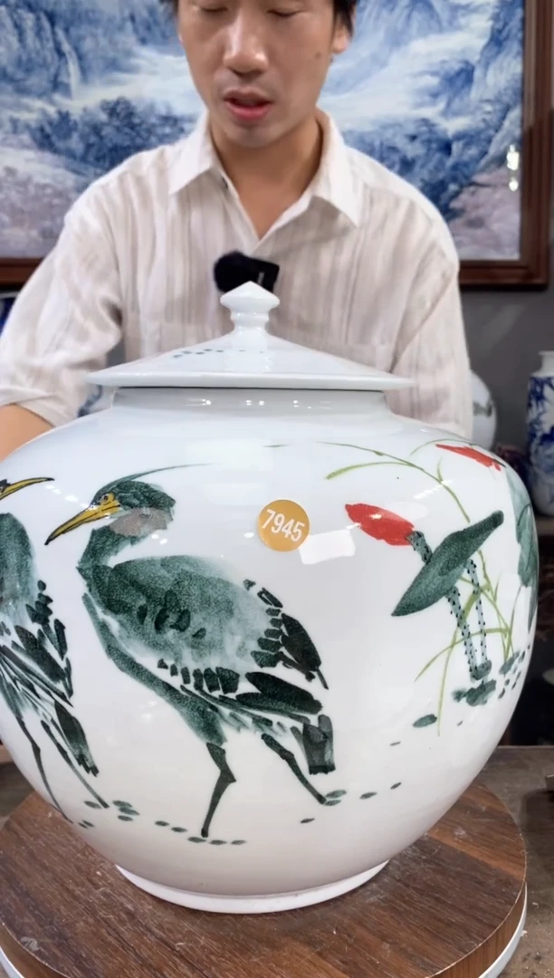 吴义松陶瓷联盟手绘陶瓷编码：7945