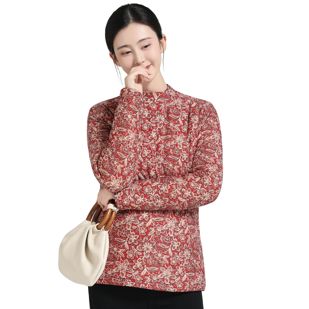 冬季女士内穿贴身棉袄中老年高领套头棉衣妈妈穿加绒加厚内胆棉袄