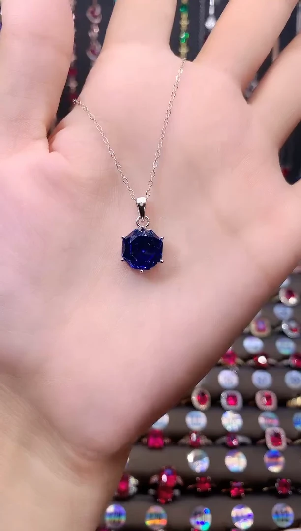 吊坠(赠链)托帕石银S925镶嵌10银色