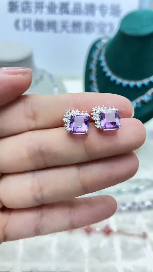 银S925镶嵌耳饰水晶486ZB1120产品一个（多样性）