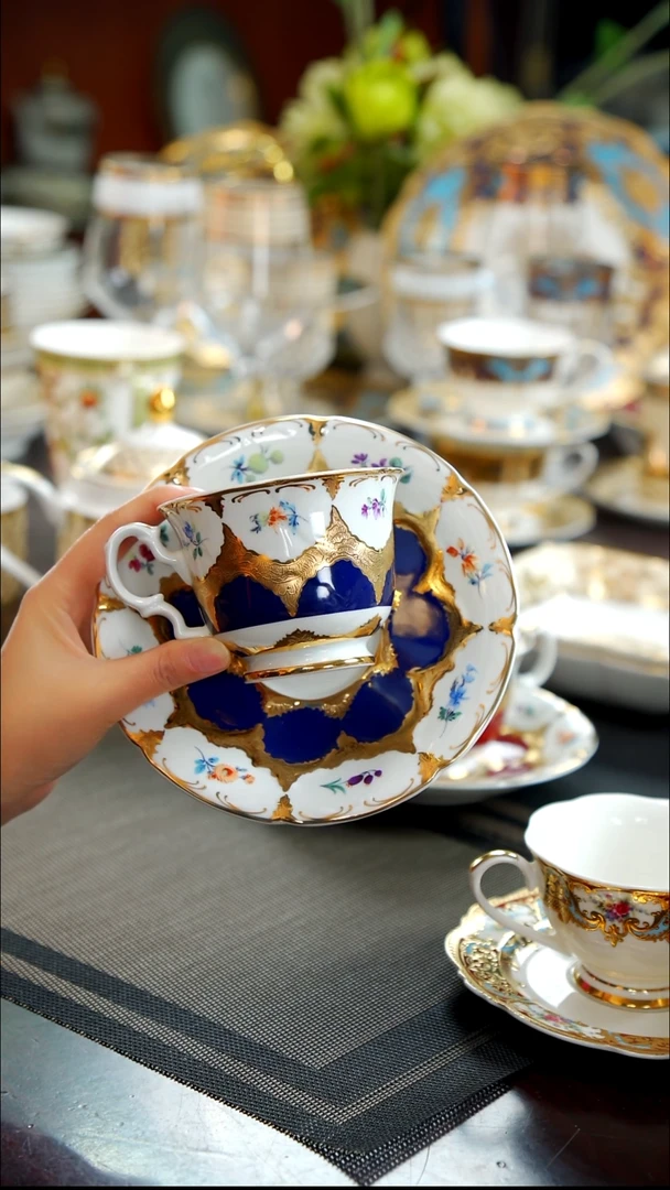 瓷片咖啡杯碟  1套