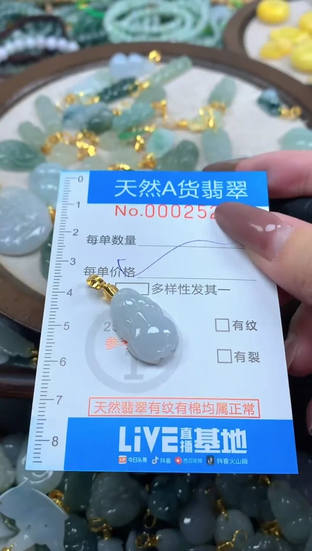 颈饰未镶嵌翡翠净货挂件-2520
