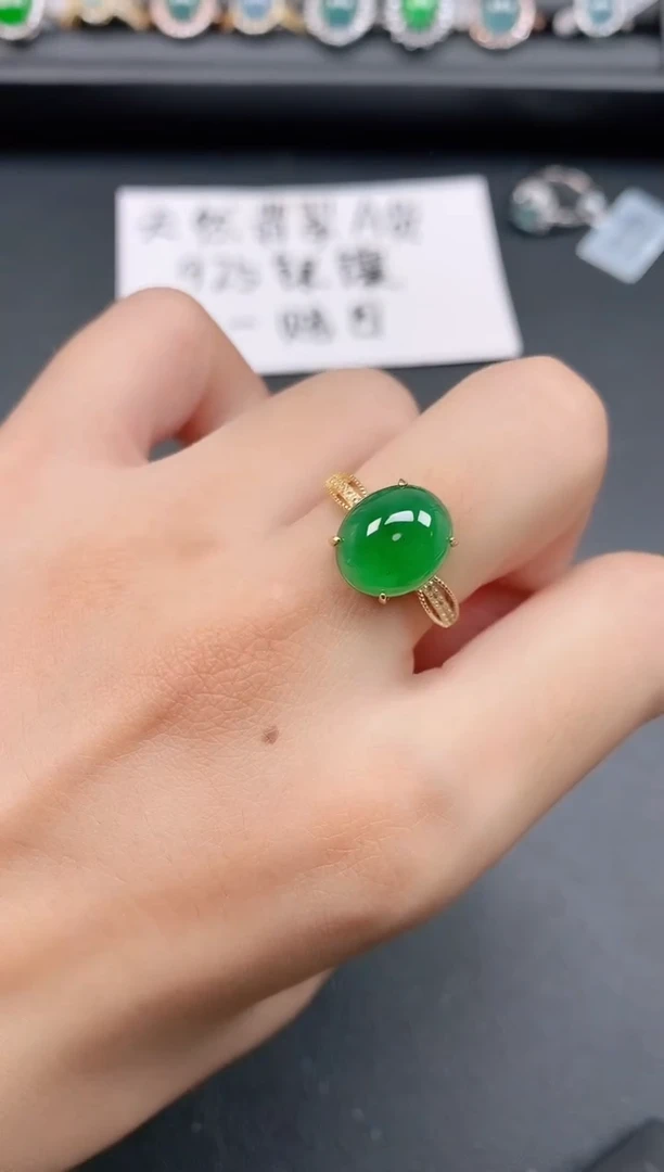 银S925镶嵌戒指翡翠111111