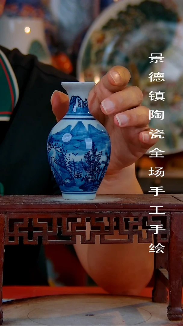 摆件手景德镇陶瓷 全场手工绘