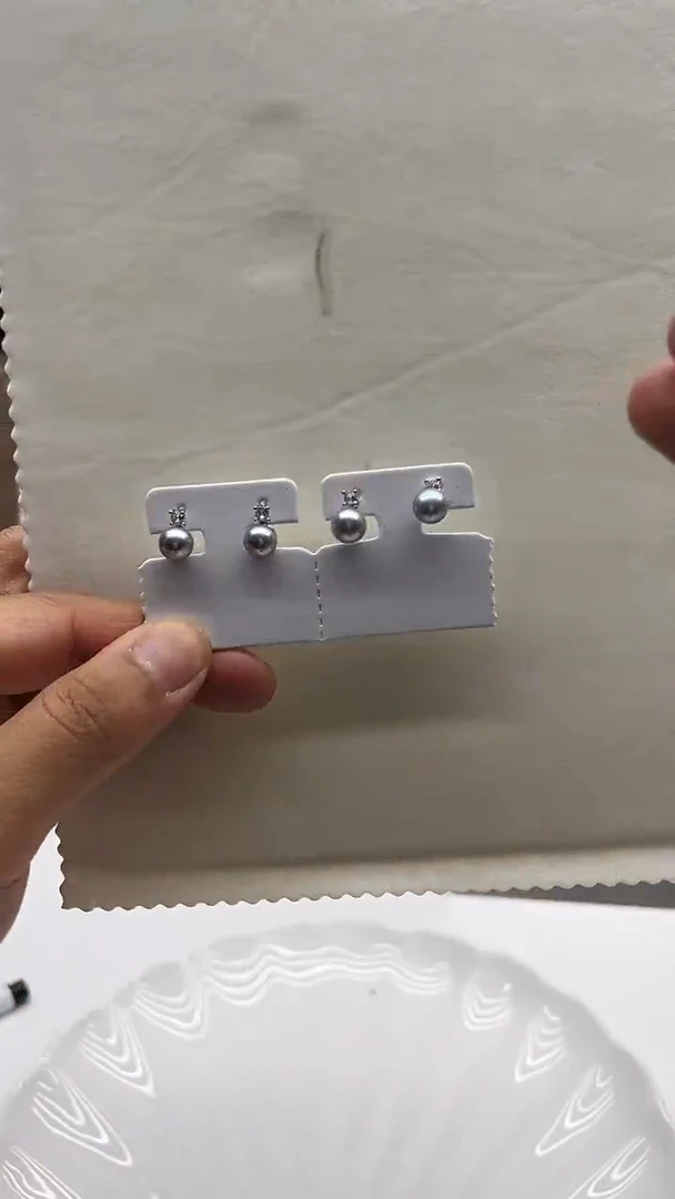 钛钢耳饰淡水珍珠天然