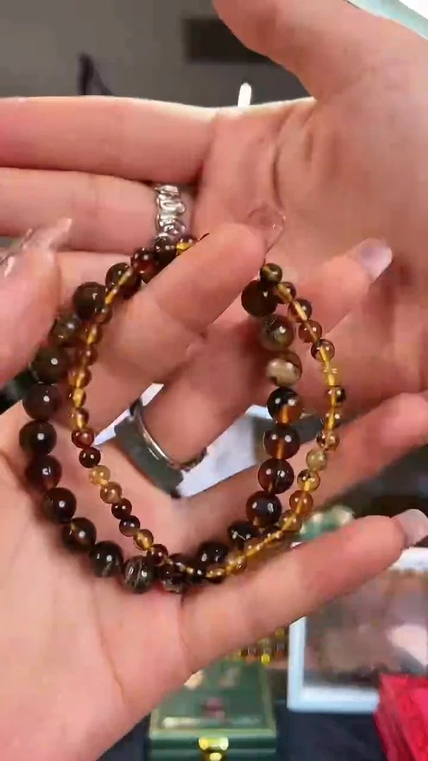 琥珀颈饰未镶嵌缅甸琥珀手串福利