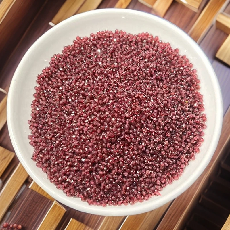 天然散珠 红石榴石切割面【K013】2mm 50颗15元