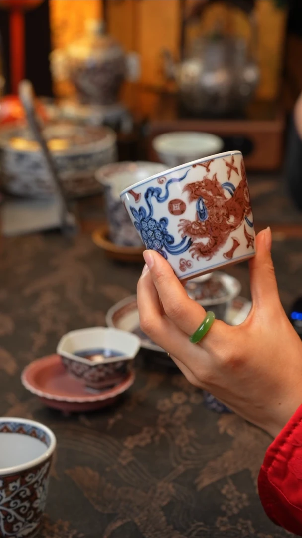 【闪购商品】正萌堂    景德镇陶瓷 狮子冰桶