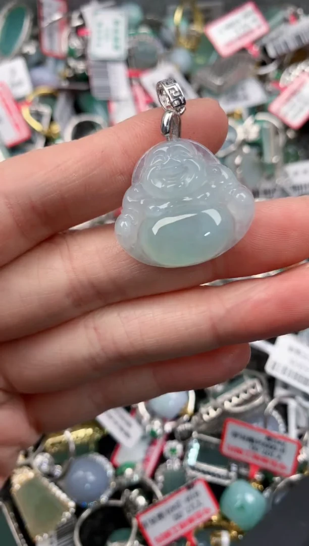 银S925镶嵌戒指翡翠1010----7