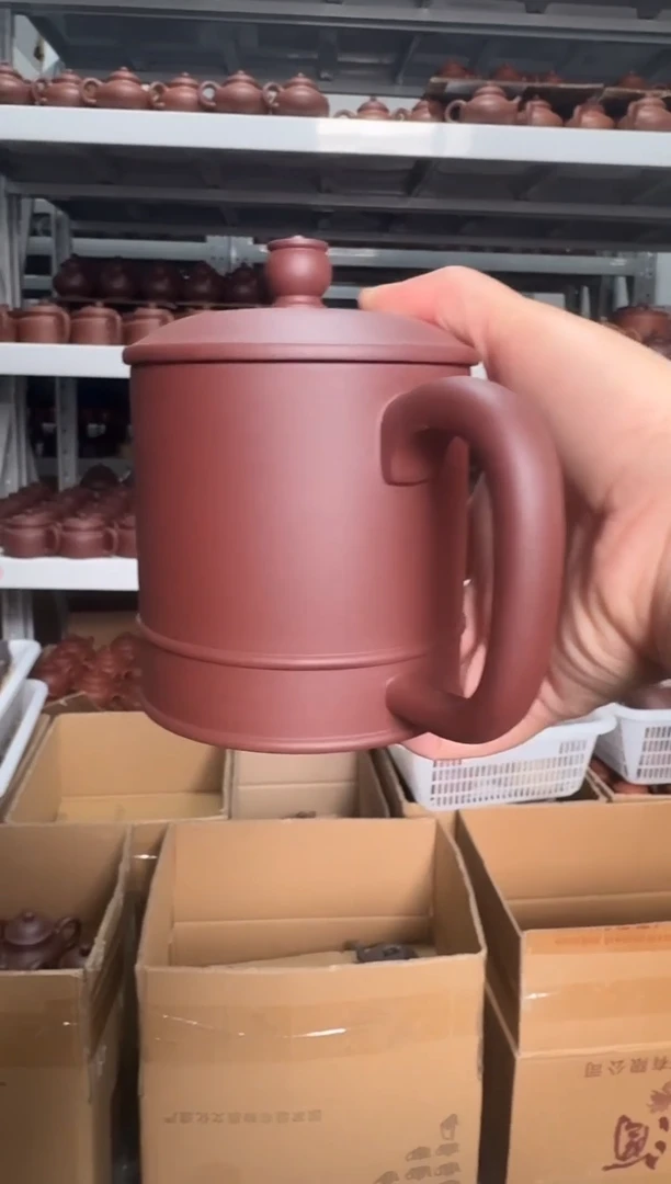 茶杯紫砂紫泥正气杯