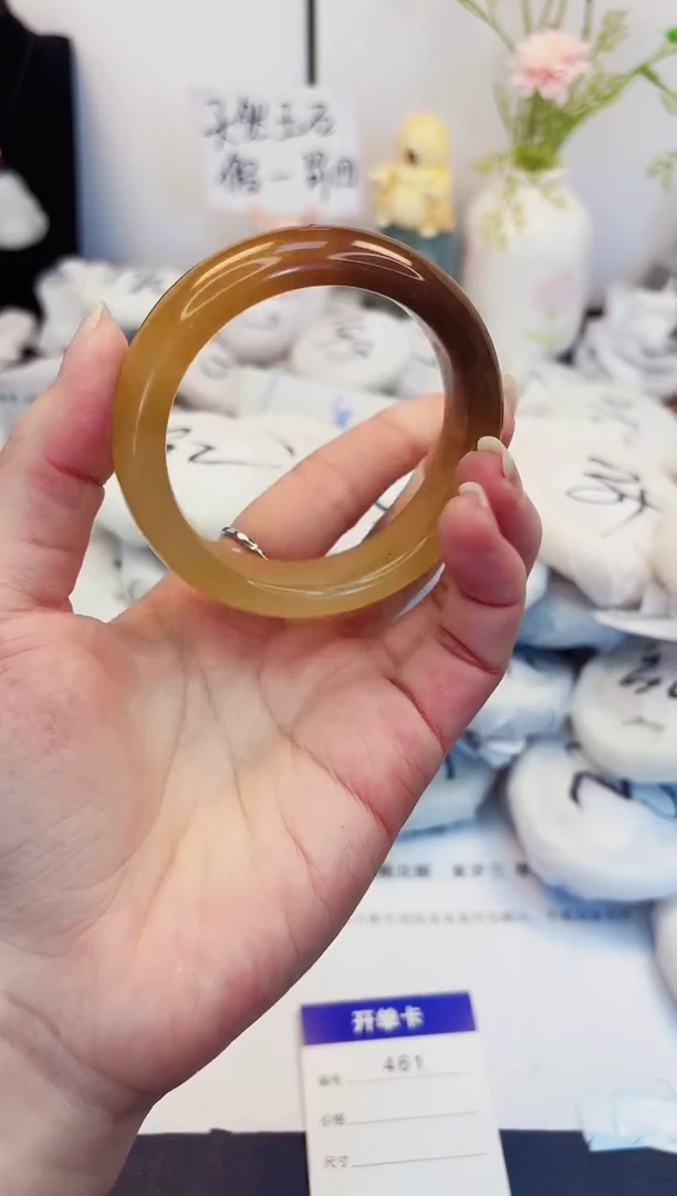 【闪购商品】石英质玉手镯未镶嵌461-玛瑙-圈口56