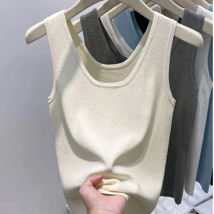 【锦衣服饰】0624 U领针织背心