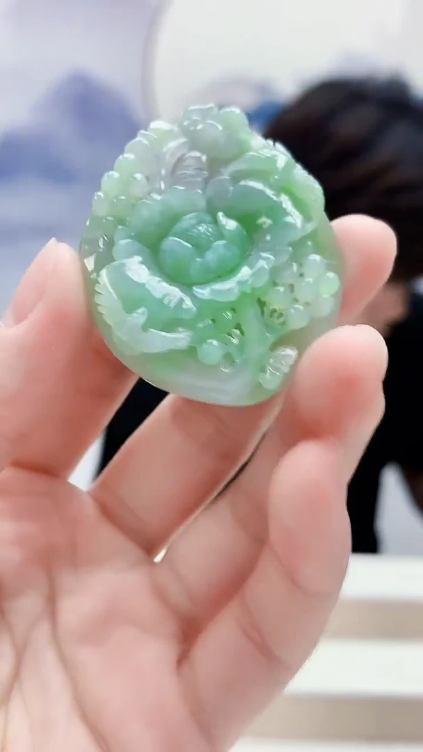 未镶嵌定制翡翠5145lr-毛货挂件168