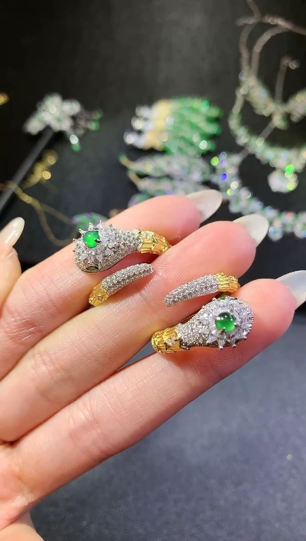 【闪购商品】翡翠戒指银S925镶嵌246戒指（多样性发货一件