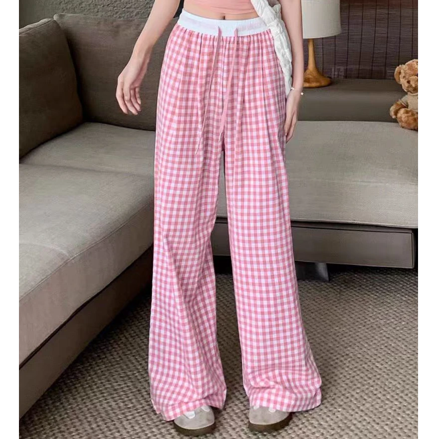 夏季女装家居阔腿宽松休闲拖地裤52005