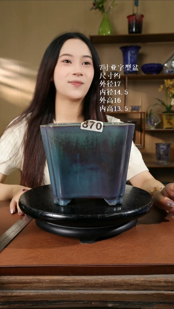 7寸亚字型盆870