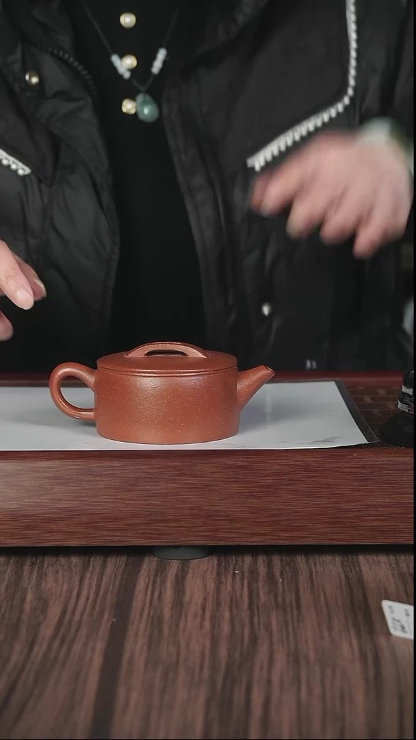 【闪购商品】紫砂茶壶xj  红降坡  汉瓦