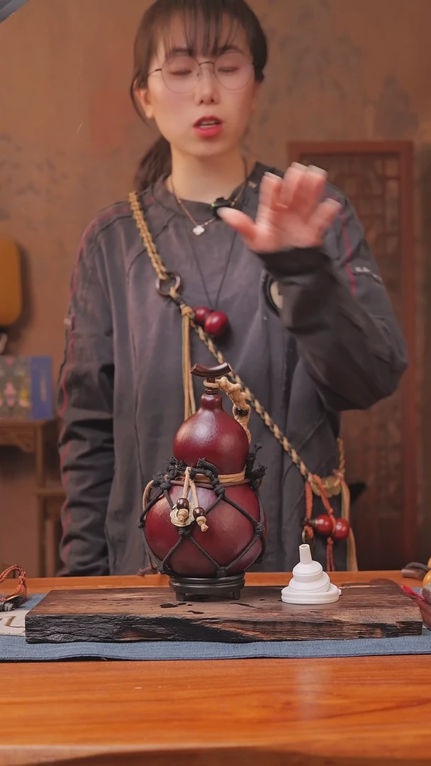 1232号链接精品大漆葫芦现货现发[一物一拍]（600ml）