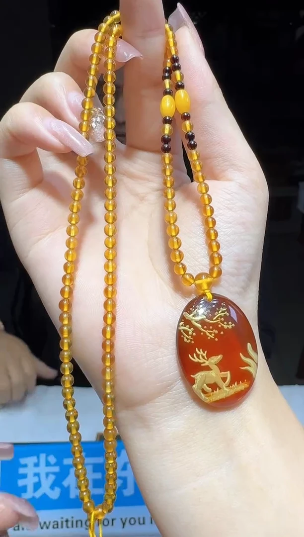 【闪购商品】琥珀颈饰未镶嵌多样性发一件 199
