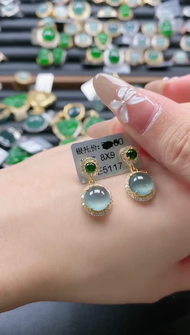 【闪购商品】翡翠戒指银S925镶嵌51151-2