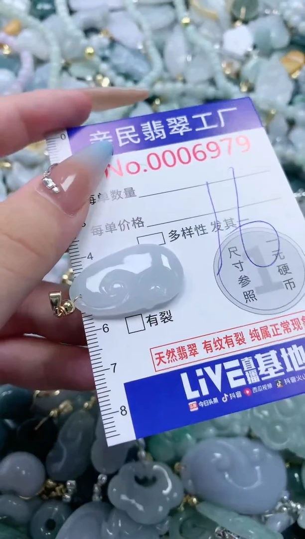 翡翠未镶嵌吊坠(不含链)6979