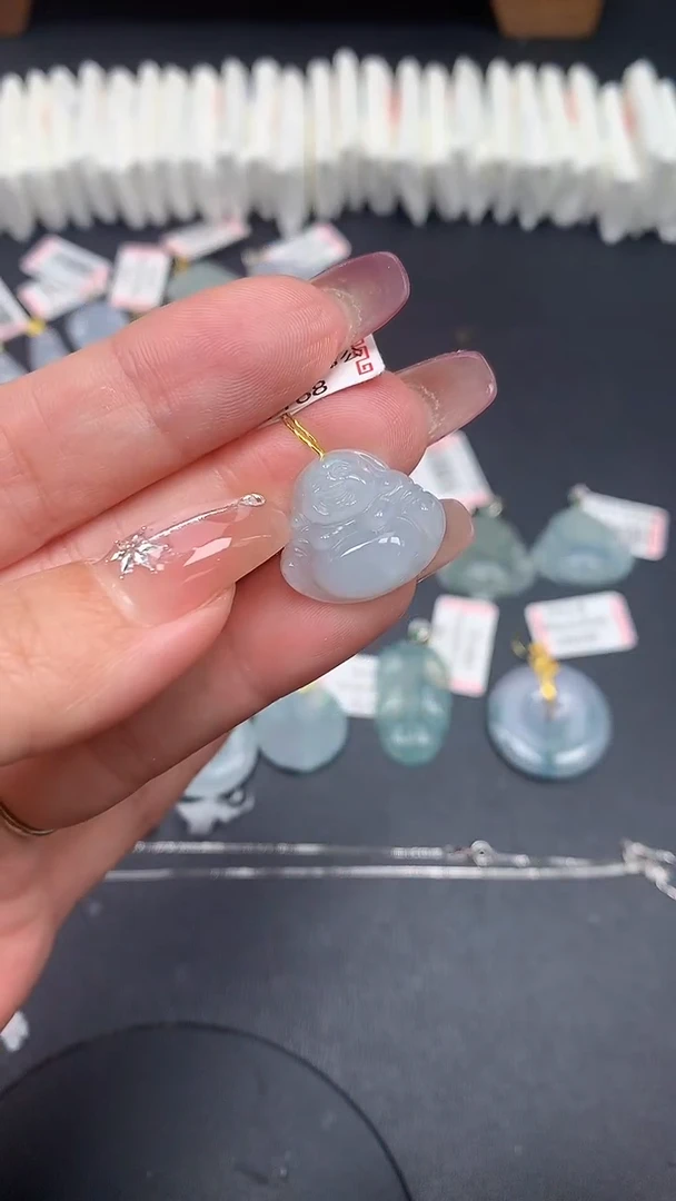 翡翠未镶嵌吊坠(不含链)MS190613